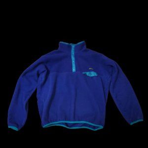 Vintage 90s Men's Synchilla Snap-T Fleece Pullover Dark Purple/Indigo Large Mens